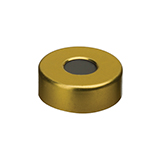 20mm Magnetic Crimp Seal (gold/8mm Hole) with Septa PTFE/Butyl, pk.1000